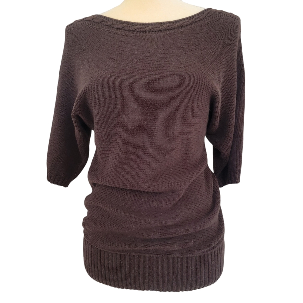 Michael Kors Brown Short Sleeve Pullover Sweater Size M